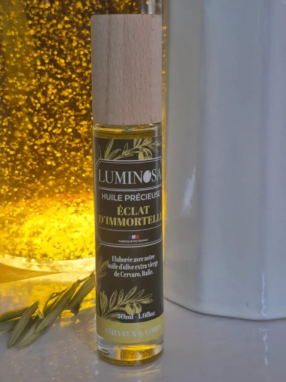 Huile précieuse - Éclat d'Immortelle - cheveux et corps
